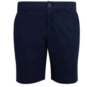 Chaps Men's & Big Men's Flat Front Flex Oxford Shorts, 8" Inseam NAVY  Size 30